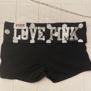 Victoria Secret Pink Rhinestone Spandex Shorts